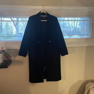 J.Crew Black Wool/Cashmere Blend Lady Coat - 12